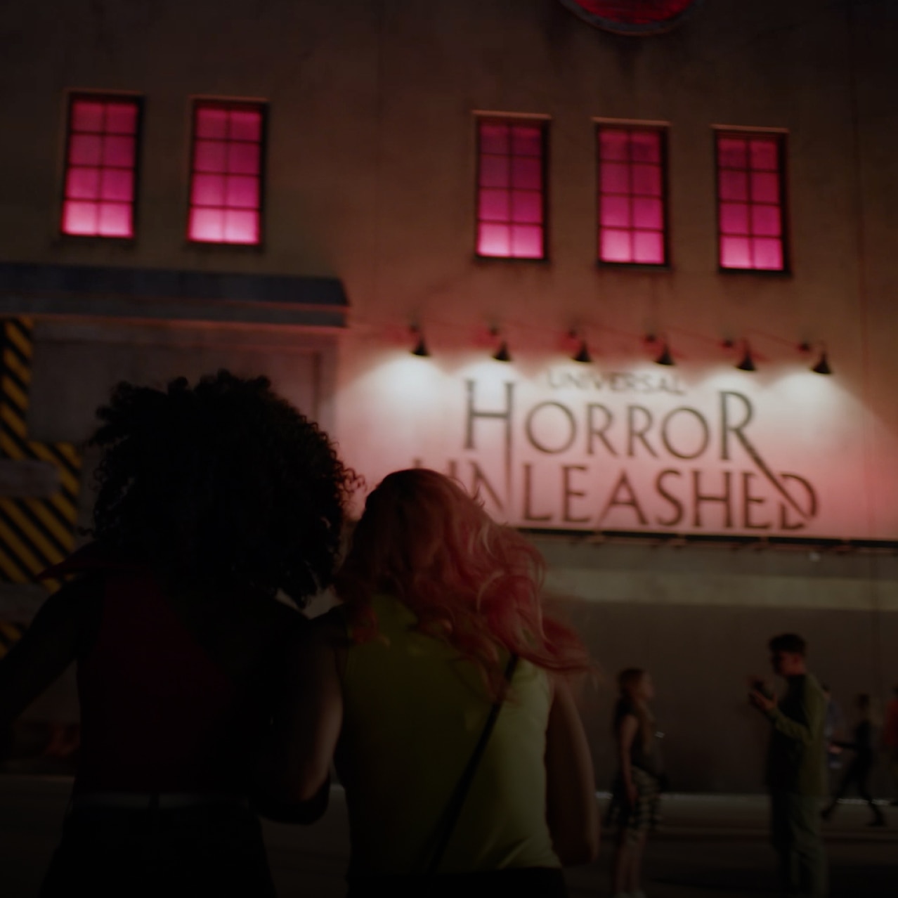 Guests entering Universal Horror Unleashed together